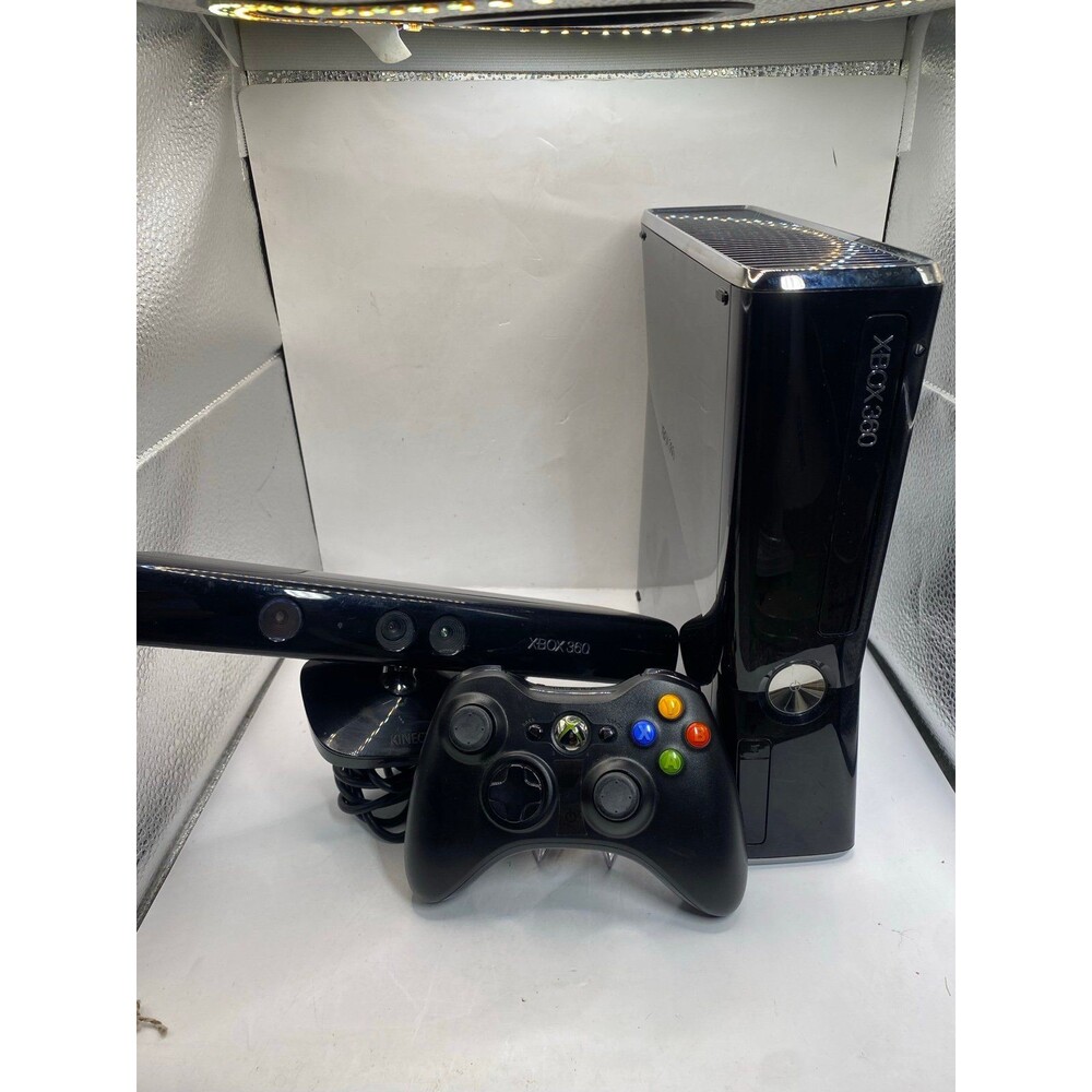 Microsoft Xbox 360 Slim 250GB console W Kinect Bundle Glossy Black X360 tested!